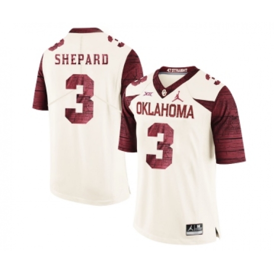 Oklahoma Sooners 3 Sterling Shepard White 47 Game Winning Streak College Football Jersey