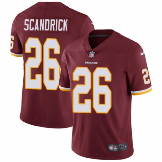 Men's Nike Washington Redskins 26 Orlando Scandrick Burgundy Red Team Color Vapor Untouchable Limited Player NFL Jersey