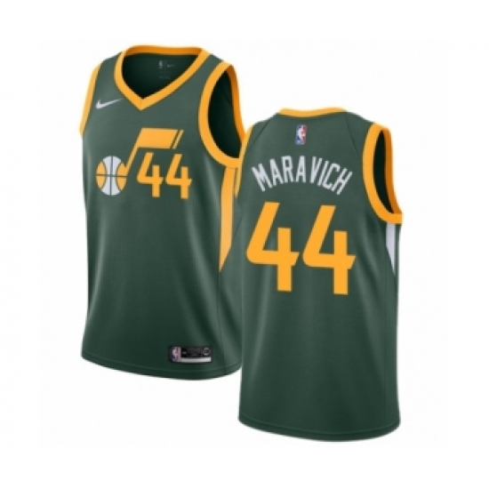 Women's Nike Utah Jazz 44 Pete Maravich Green Swingman Jersey - Earned Edition