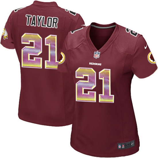 Women's Nike Washington Redskins 21 Sean Taylor Limited Burgundy Red Strobe NFL Jersey