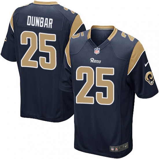 Men's Nike Los Angeles Rams 25 Lance Dunbar Game Navy Blue Team Color NFL Jersey