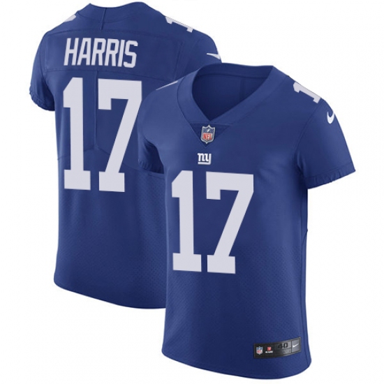 Men's Nike New York Giants 17 Dwayne Harris Elite Royal Blue Team Color NFL Jersey