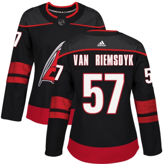 Women's Adidas Carolina Hurricanes 57 Trevor Van Riemsdyk Premier Black Alternate NHL Jersey