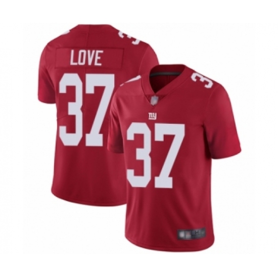 Men's New York Giants 37 Julian Love Red Alternate Vapor Untouchable Limited Player Football Jersey