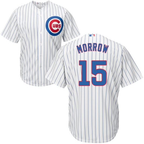 Men's Majestic Chicago Cubs 15 Brandon Morrow Replica White Home Cool Base MLB Jersey