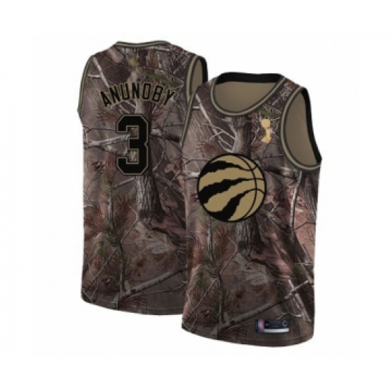 Youth Toronto Raptors 3 OG Anunoby Swingman Camo Realtree Collection 2019 Basketball Finals Champions Jersey