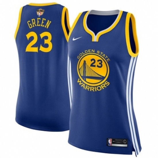 Women's Nike Golden State Warriors 23 Draymond Green Swingman Royal Blue Road 2018 NBA Finals Bound NBA Jersey - Icon Edition