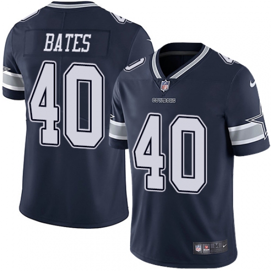 Men's Nike Dallas Cowboys 40 Bill Bates Navy Blue Team Color Vapor Untouchable Limited Player NFL Jersey