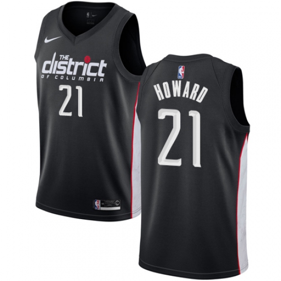 Men's Nike Washington Wizards 21 Dwight Howard Swingman Black NBA Jersey - City Edition