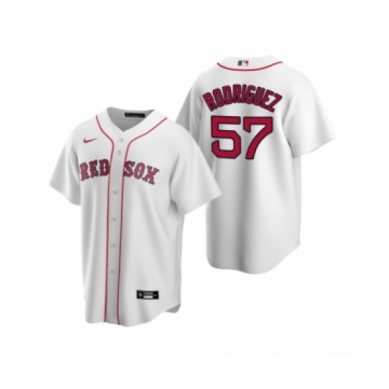 Men's Boston Red Sox 57 Eduardo Rodriguez Nike White Replica Home Jersey