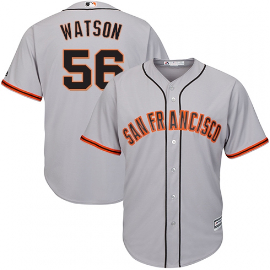 Youth Majestic San Francisco Giants 56 Tony Watson Authentic Grey Road Cool Base MLB Jersey