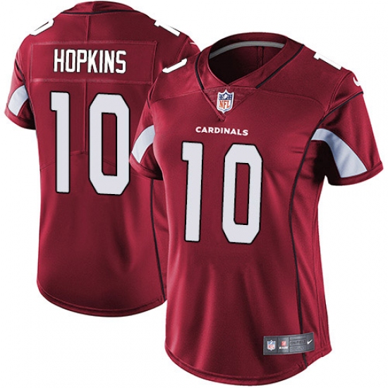 Women's Nike Arizona Cardinals 10 DeAndre Hopkins Red Team Color Stitched NFL Vapor Untouchable Limited Jersey