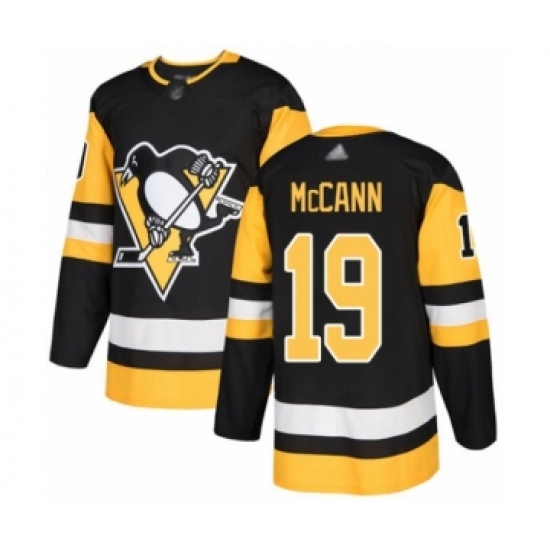 Men's Pittsburgh Penguins 19 Jared McCann Authentic Black Home Hockey Jersey