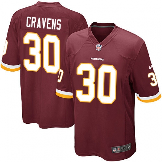 Men's Nike Washington Redskins 30 Su'a Cravens Game Burgundy Red Team Color NFL Jersey