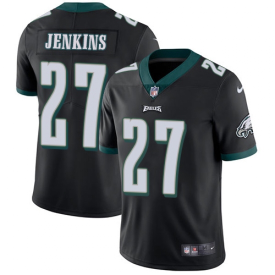 Men's Nike Philadelphia Eagles 27 Malcolm Jenkins Black Alternate Vapor Untouchable Limited Player NFL Jersey