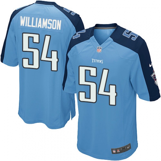 Men's Nike Tennessee Titans 54 Avery Williamson Game Light Blue Team Color NFL Jersey