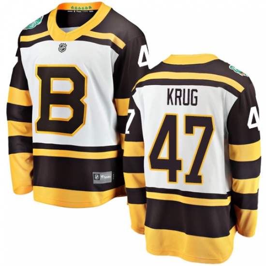 Youth Boston Bruins 47 Torey Krug White 2019 Winter Classic Fanatics Branded Breakaway NHL Jersey