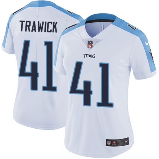 Women's Nike Tennessee Titans 41 Brynden Trawick White Vapor Untouchable Limited Player NFL Jersey