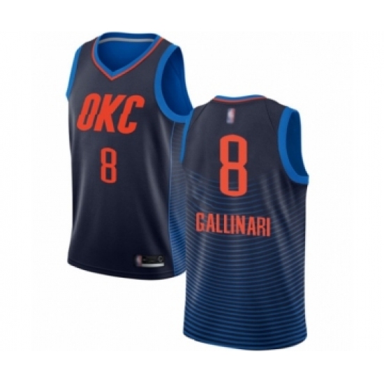 Women's Oklahoma City Thunder 8 Danilo Gallinari Swingman Navy Blue Basketball Jersey Statement Edition