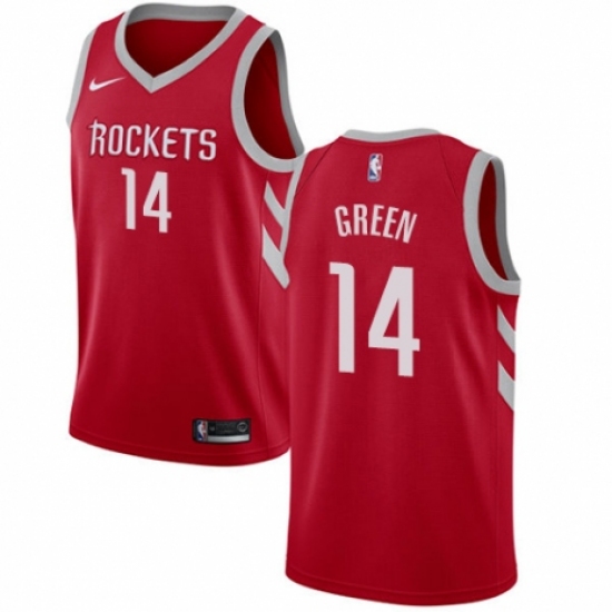 Men's Nike Houston Rockets 14 Gerald Green Swingman Red NBA Jersey - Icon Edition