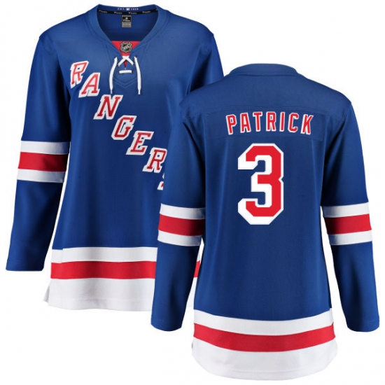 Women's New York Rangers 3 James Patrick Fanatics Branded Royal Blue Home Breakaway NHL Jersey