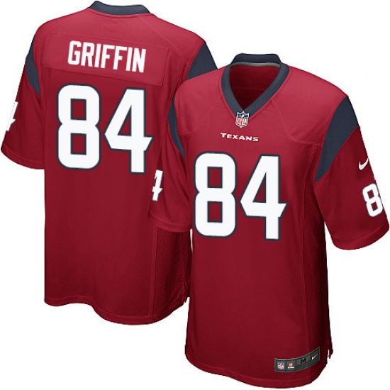 Men's Nike Houston Texans 84 Ryan Griffin Game Red Alternate NFL Jersey