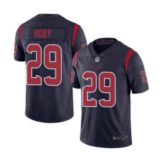 Men's Houston Texans 29 Bradley Roby Limited Navy Blue Rush Vapor Untouchable Football Jersey