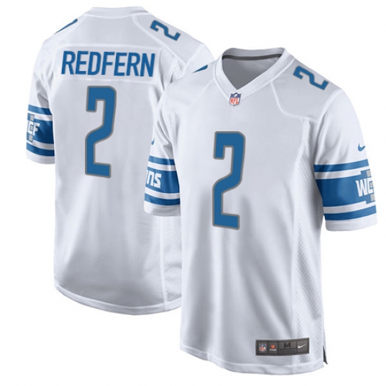 Men's Nike Detroit Lions 2 Kasey Redfern Game White NFL Jersey