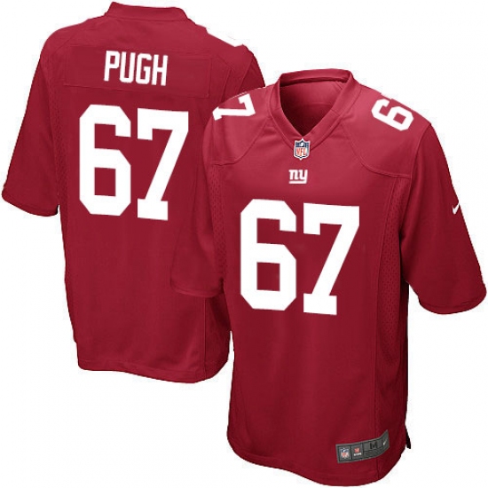 Men's Nike New York Giants 67 Justin Pugh Game Red Alternate NFL Jersey