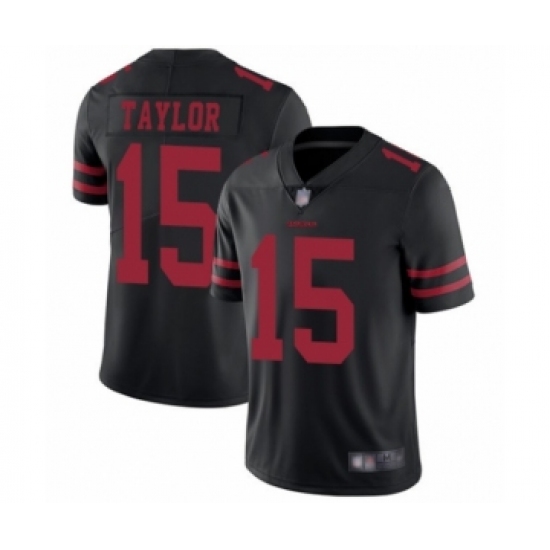 Men's San Francisco 49ers 15 Trent Taylor Black Vapor Untouchable Limited Player Football Jersey