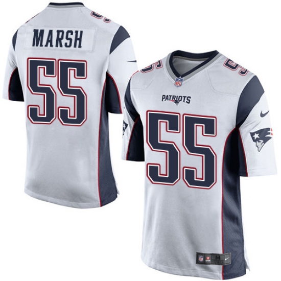 Men's Nike New England Patriots 55 Cassius Marsh Game White NFL Jersey