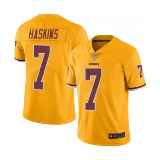 Men's Washington Redskins 7 Dwayne Haskins Elite Gold Rush Vapor Untouchable Football Jersey