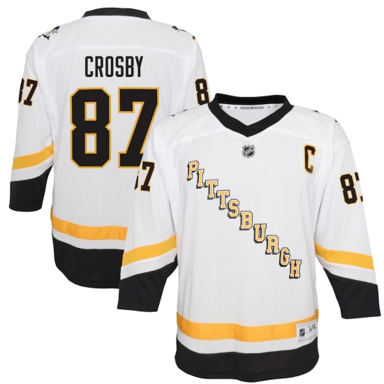 Youth Pittsburgh Penguins 87 Sidney Crosby White 2020-21 Special Edition Replica Player Jersey