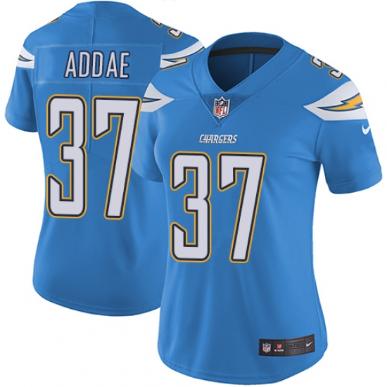 Women's Nike Los Angeles Chargers 37 Jahleel Addae Elite Electric Blue Alternate NFL Jersey