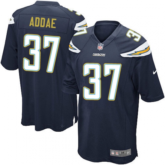 Men's Nike Los Angeles Chargers 37 Jahleel Addae Game Navy Blue Team Color NFL Jersey