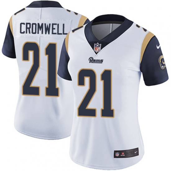 Women's Nike Los Angeles Rams 21 Nolan Cromwell Elite White NFL Jersey