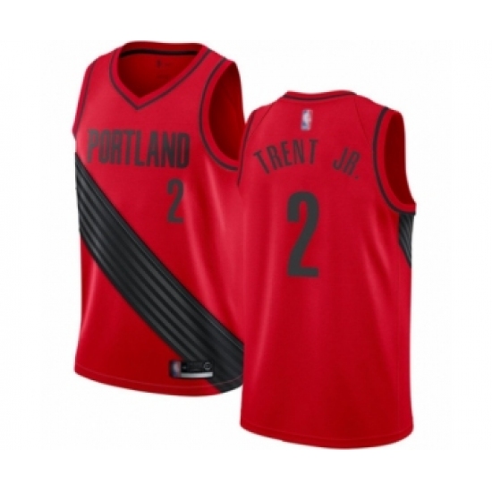 Women's Portland Trail Blazers 2 Gary Trent Jr. Swingman Red Basketball Jersey Statement Edition