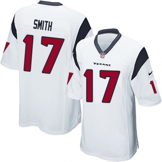 Men's Nike Houston Texans 17 Vyncint Smith Game White NFL Jersey