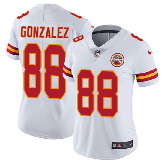 Women's Nike Kansas City Chiefs 88 Tony Gonzalez White Vapor Untouchable Limited Player NFL Jersey