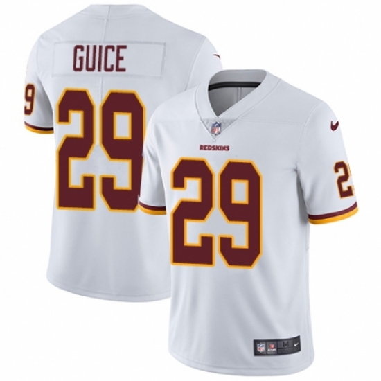 Men's Nike Washington Redskins 29 Derrius Guice White Vapor Untouchable Limited Player NFL Jersey