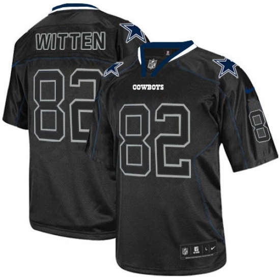 Youth Nike Dallas Cowboys 82 Jason Witten Elite Lights Out Black NFL Jersey