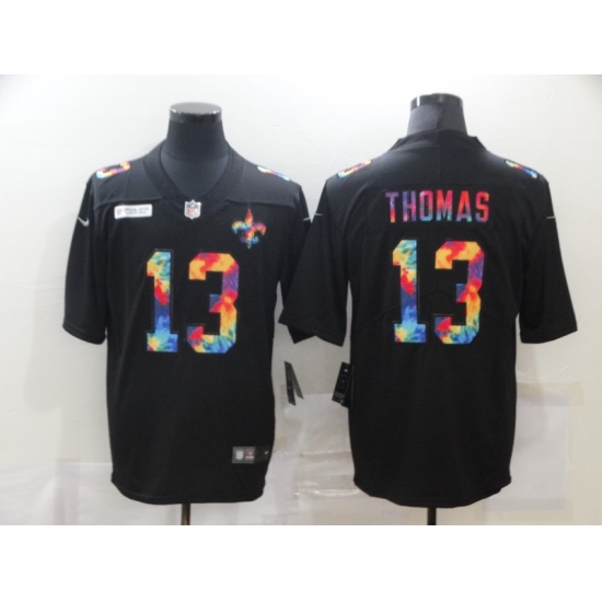 Men's New Orleans Saints 13 Michael Thomas Rainbow Version Nike Limited Jersey