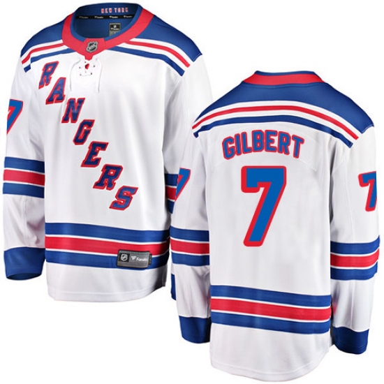 Men's New York Rangers 7 Rod Gilbert Fanatics Branded White Away Breakaway NHL Jersey