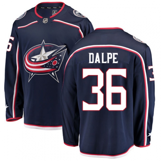 Youth Columbus Blue Jackets 36 Zac Dalpe Fanatics Branded Navy Blue Home Breakaway NHL Jersey