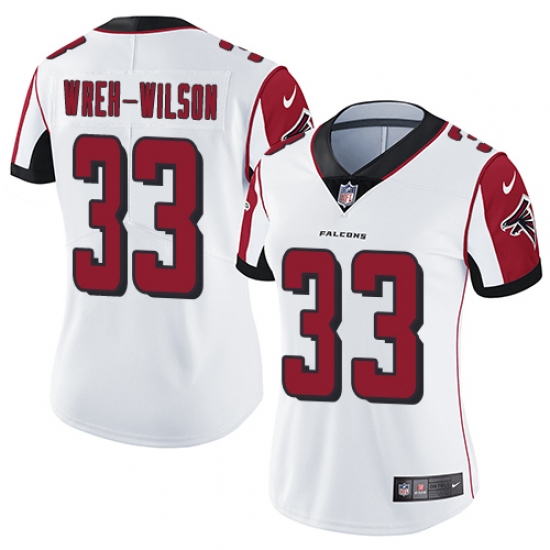 Women's Nike Atlanta Falcons 33 Blidi Wreh-Wilson White Vapor Untouchable Limited Player NFL Jersey