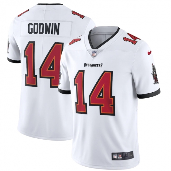 Men's Tampa Bay Buccaneers 14 Chris Godwin Nike White Vapor Limited Jersey.webp