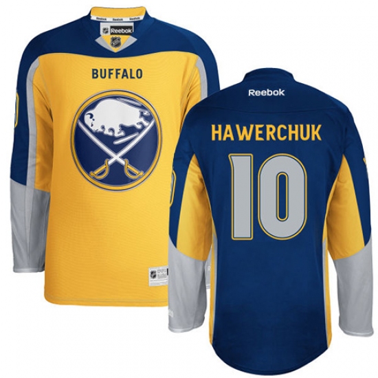 Men's Reebok Buffalo Sabres 10 Dale Hawerchuk Authentic Gold New Third NHL Jersey