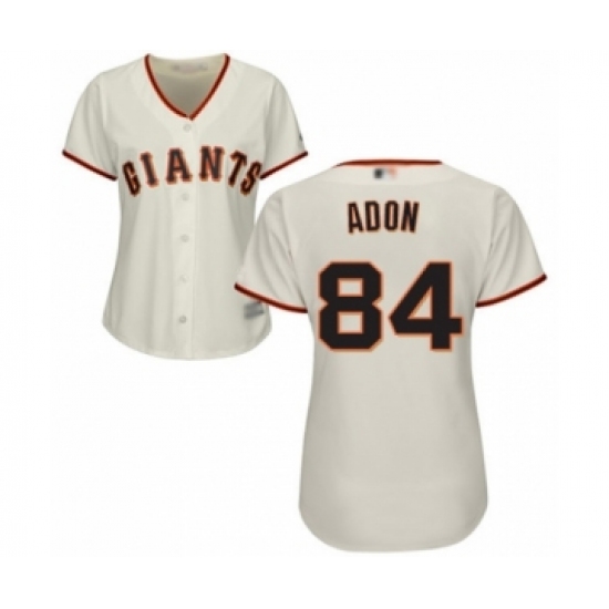 Women's San Francisco Giants 84 Melvin Adon Authentic Cream Home Cool Base Baseball Player Jersey