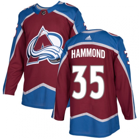 Youth Adidas Colorado Avalanche 35 Andrew Hammond Authentic Burgundy Red Home NHL Jersey