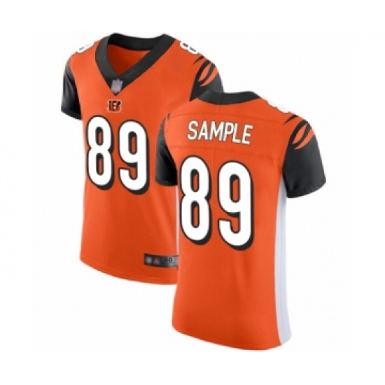 Men's Cincinnati Bengals 89 Drew Sample Orange Alternate Vapor Untouchable Elite Player Football Jersey